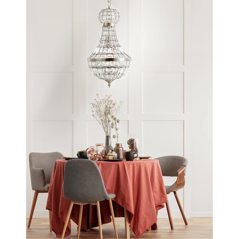 Tribeca 10" Crystal/Metal Empire LED Pendant, by JONATHAN Y