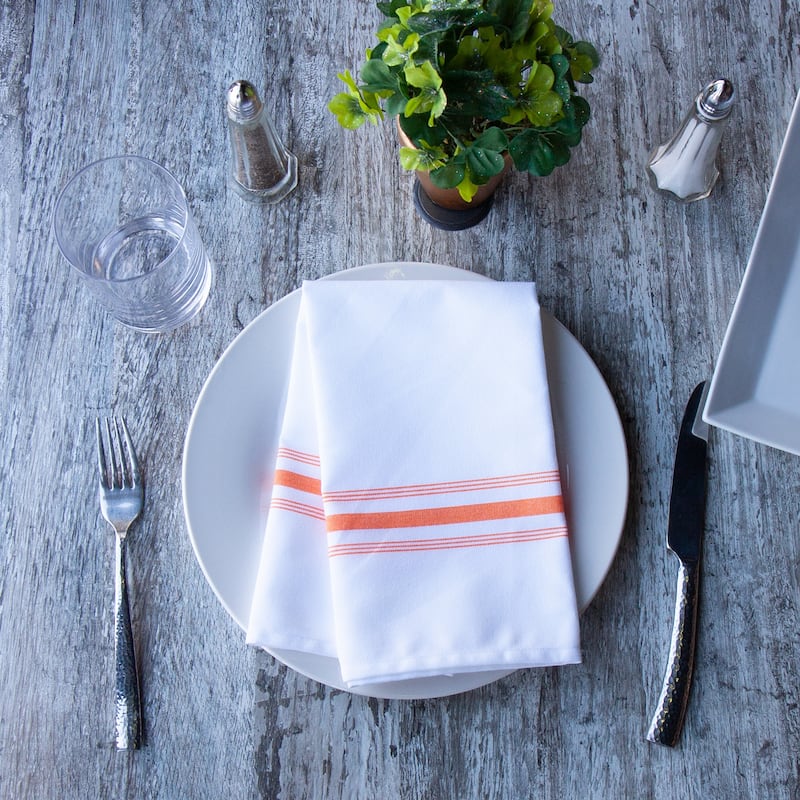 Arkwright Home 18x22 Inch Striped Bistro Napkins - Pack of 12