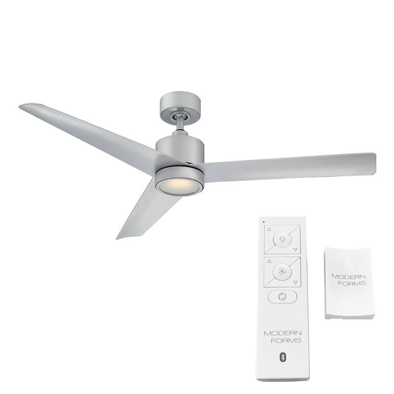 Lotus 54 Inch Three Blade Indoor / Outdoor Smart Ceiling Fan with Six Speed DC Motor and LED Light.