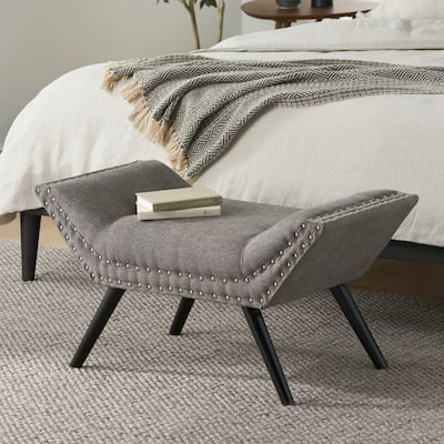 Accent Fabric Upholstered Ottoman for Bedroom or Living Room