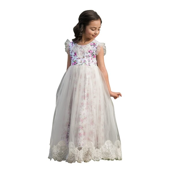 floral print junior bridesmaid dresses