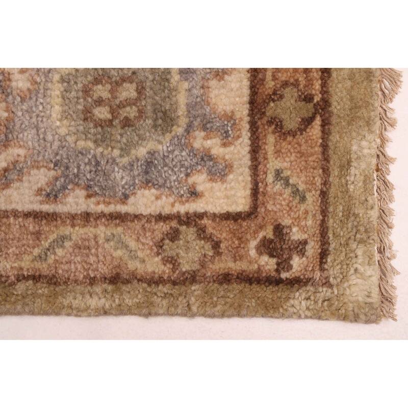 ECARPETGALLERY Hand-knotted Modern Oushak Khaki Wool Rug - 8'1 x 10'3