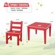 preview thumbnail 25 of 38, Costway 3PCS Kids Table & 2 Chairs Set Outdoor Heavy-Duty All-Weather - See Details