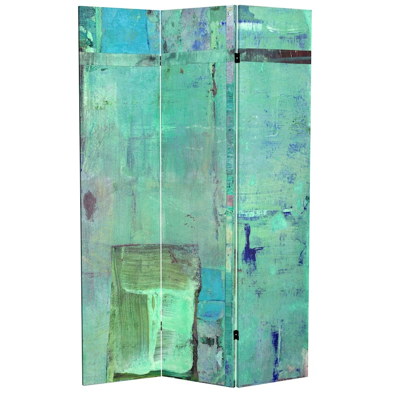 Handmade 6' Double Sided Aurora Canvas Room Divider