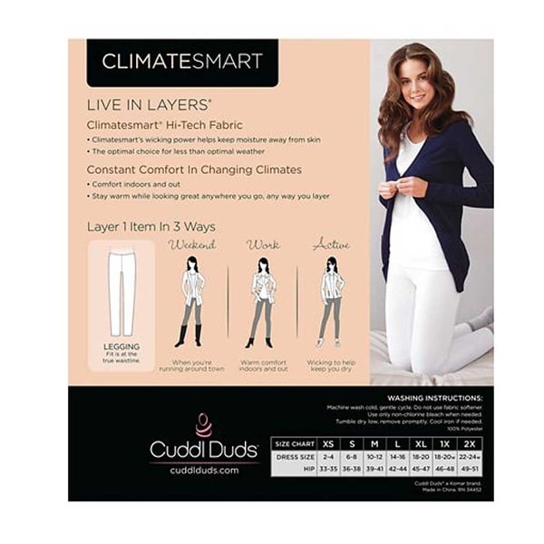 Cuddl Duds Sizing Chart