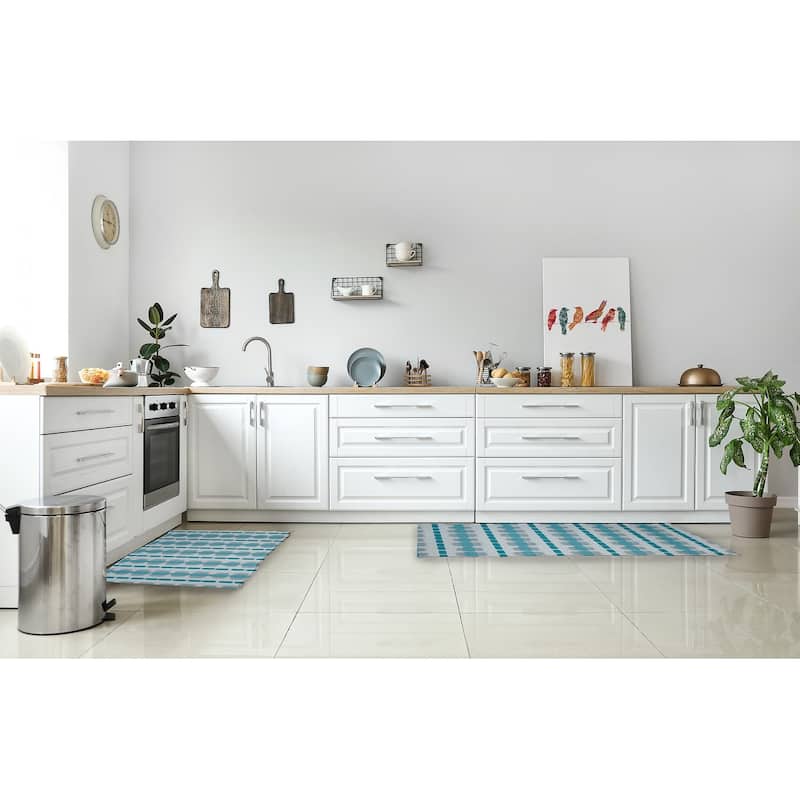 Watercolor Stripe Spring Chenille Rug