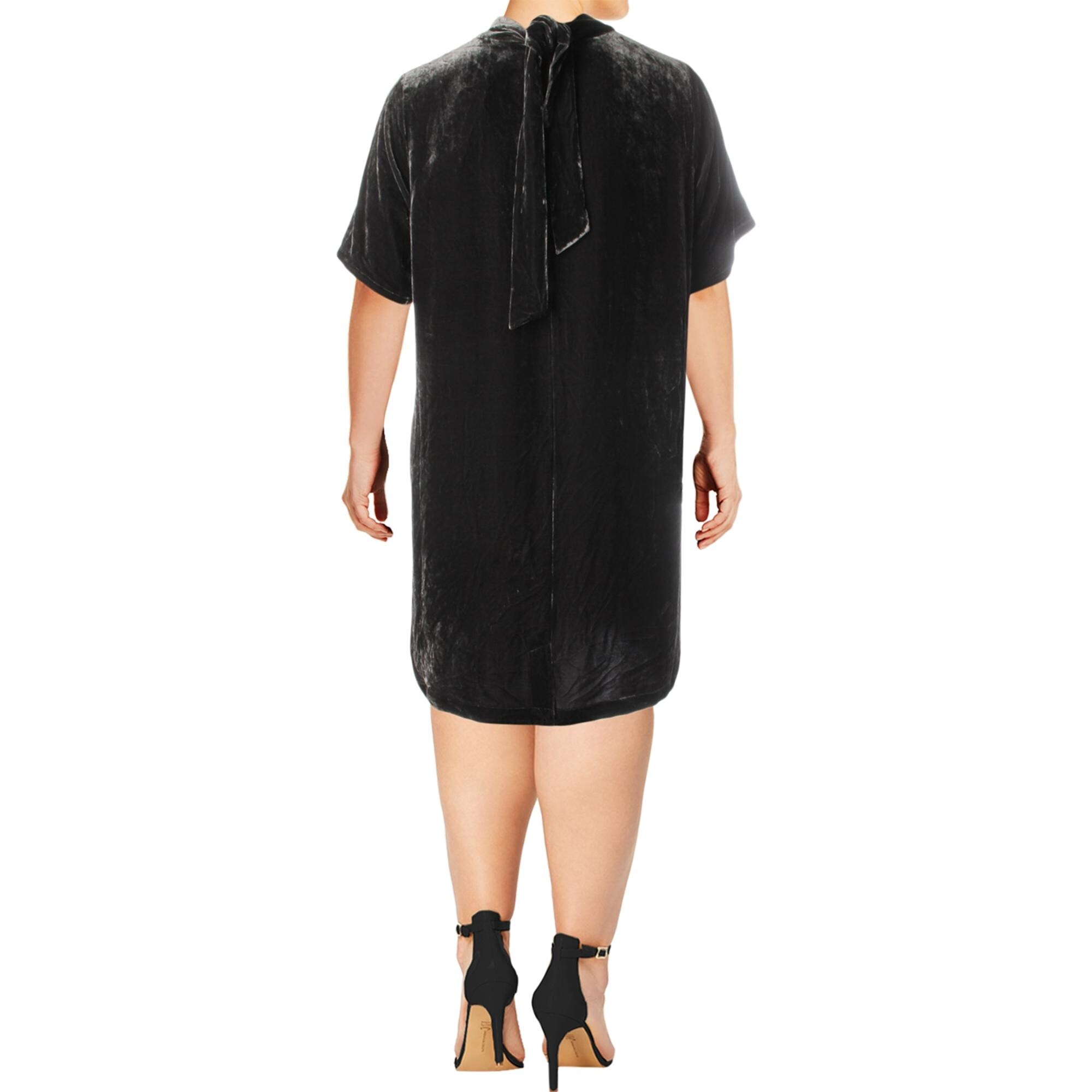 eileen fisher velvet bateau neck dress