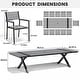 preview thumbnail 36 of 36, 11/13-Piece Outdoor All-Weather Patio Dining Set Aluminum Rectangular Table with Umbrella Hole and Stackable Chairs