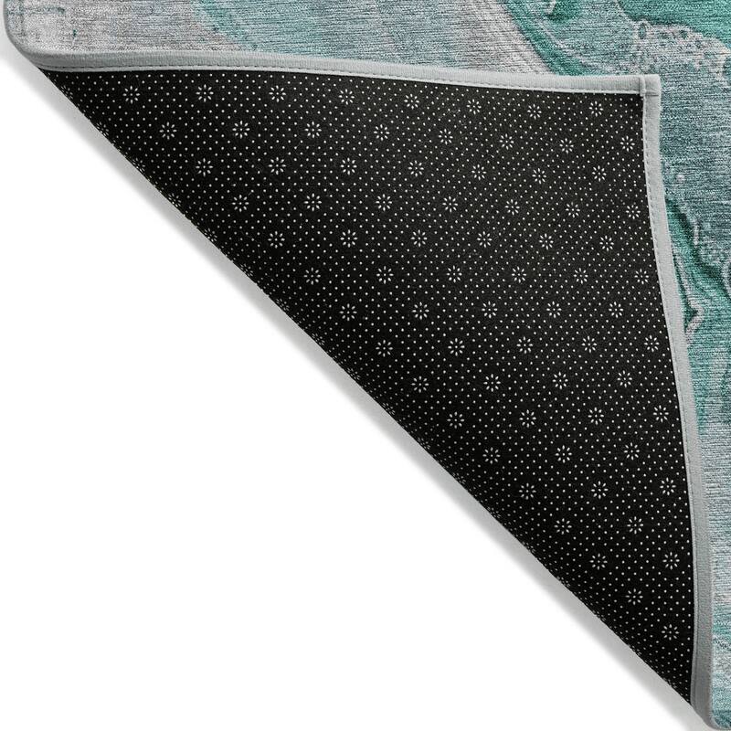 HomeRoots Abstract Modern Rectangle Outdoor Rug