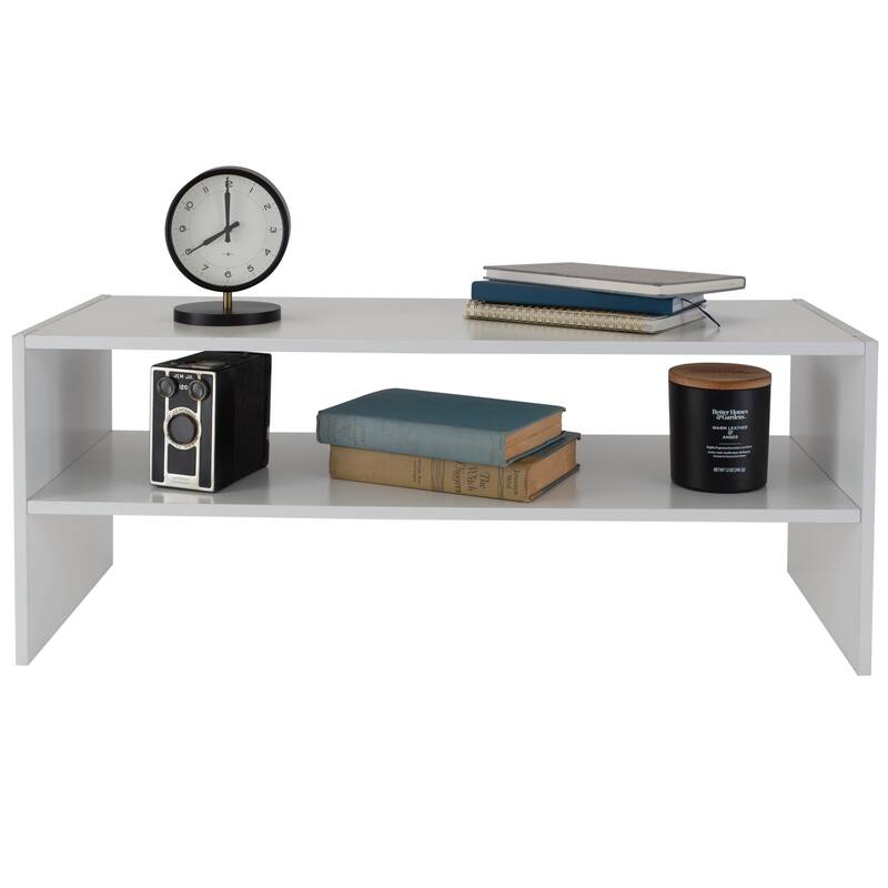 Organize It All 2 Shelf Stackable Shoe Rack in White