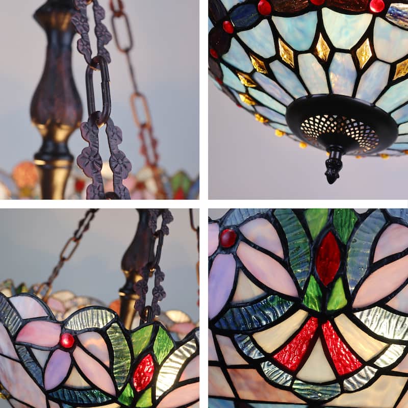 Victorian Design 2-light Dark Bronze Convertible Semi-Flush Mount/ Pendant