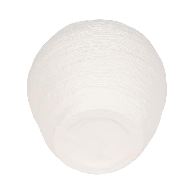 Sagebrook Home Woven Textured Vase, White, Round, Solid Color, Tranquil Waters Decorative Item