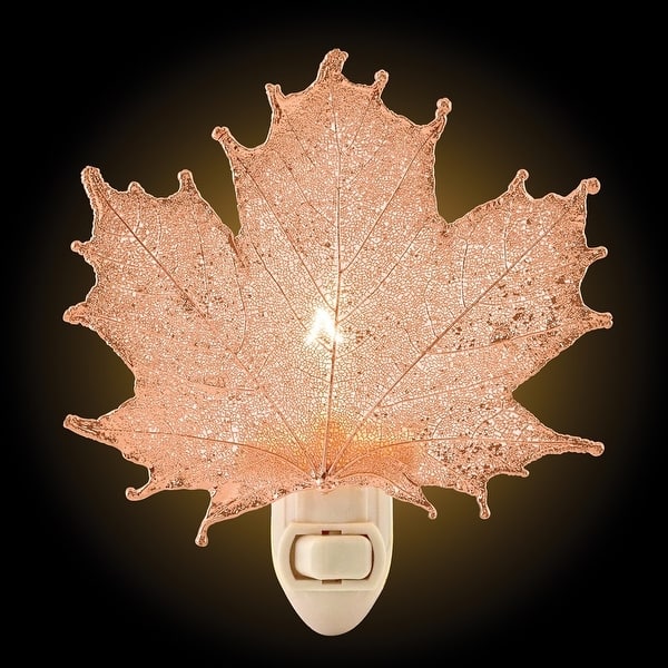 Rose Gold Dipped Real Sugar Maple Leaf Nightlight Rose Gold Dipped Real Sugar Maple Leaf Nightlight