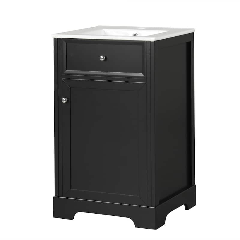 GDFStudio - Charlotte Modern Bathroom Vanity with Sink and Functional Storage Cabinet