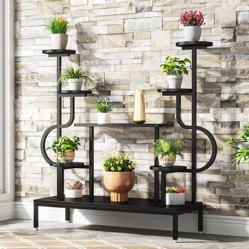 8 Tiers Metal Plant Stand, Large Tall Plant Shelf for Multiple Plants