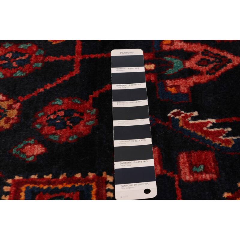 ECARPETGALLERY Hand-knotted Anatolian Vintage Navy, Red Wool Rug - 4'5 x 7'4