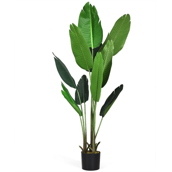 Gymax 5.3ft Artificial Tropical Palm Tree Green Indoor-Outdoor Home. Opens flyout.