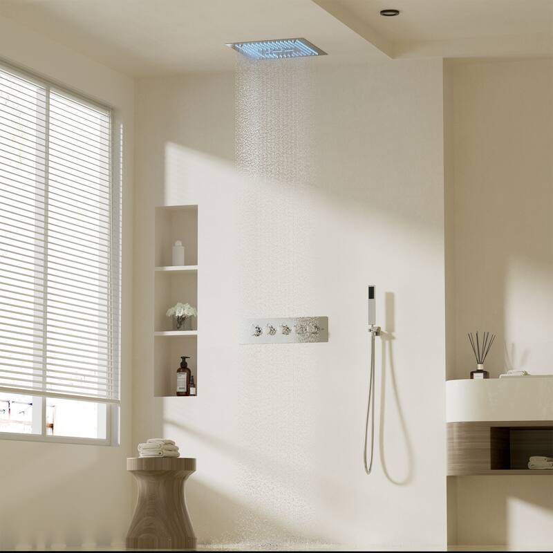 4 Functions Shower System with Multi-Function Remote Control 64 Color Lights