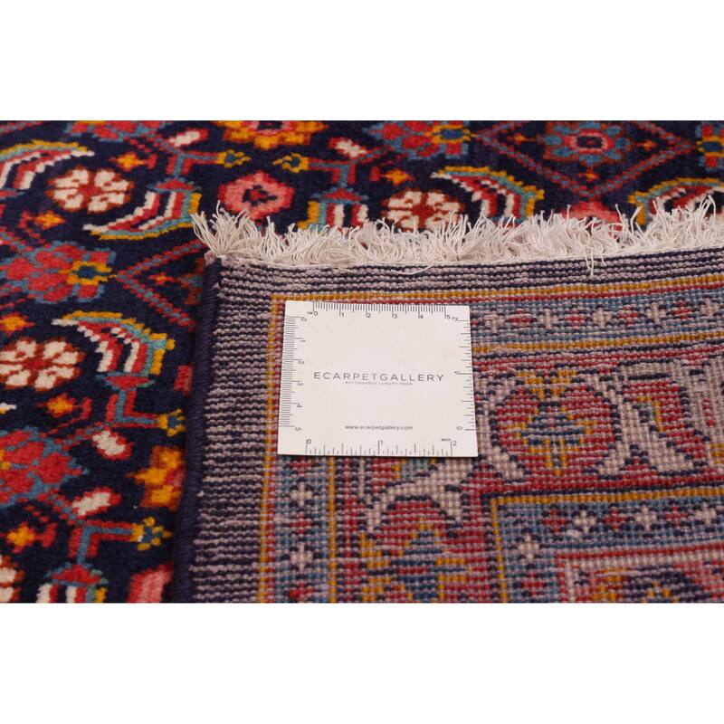 ECARPETGALLERY Hand-knotted Andelz Navy Wool Rug - 3'5 x 10'2