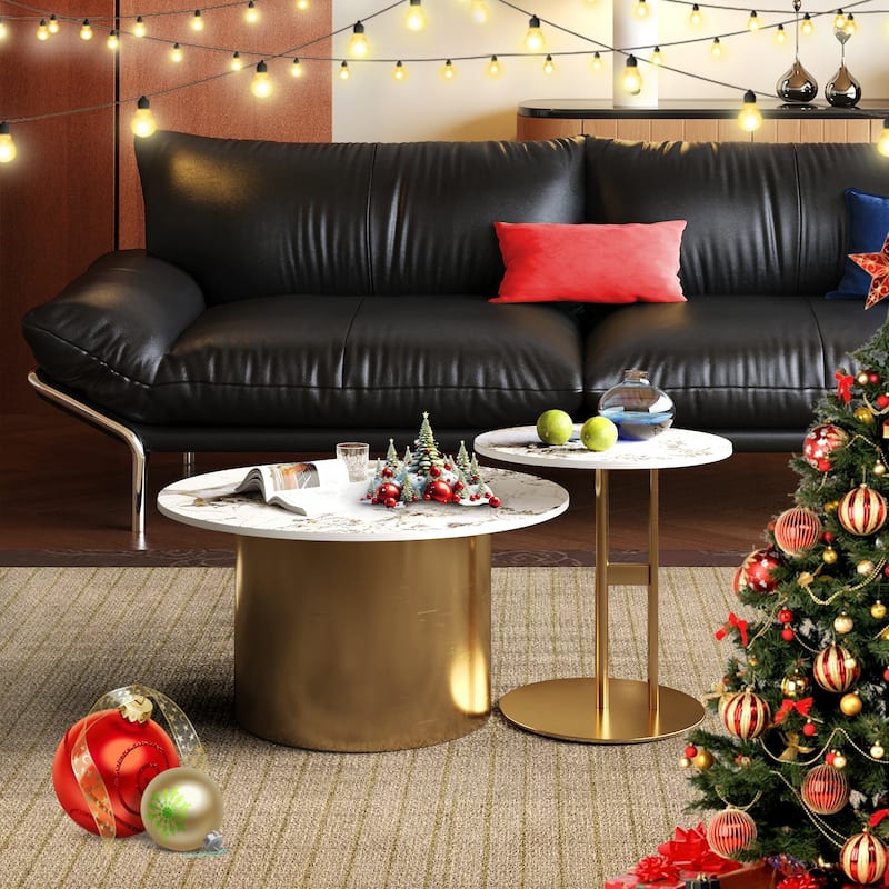 JASIWAY Modern Light Luxury Coffee Table Set
