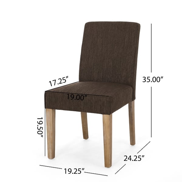 dimension image slide 0 of 9, Kuna Contemporary Upholstered Dining Chair (Set of 2) by Christopher Knight Home