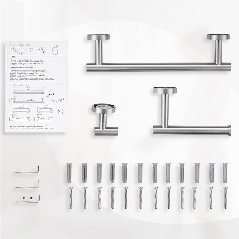 WOWOW 3-Pieces Bathroom Hardware Set