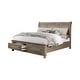 preview thumbnail 3 of 1, Furniture of America Nahkohe Rustic Grey Wood 2-drawer Sleigh Bed