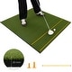 preview thumbnail 1 of 8, Costway 5 x 4 FT Golf Hitting Mat Artificial Indoor Outdoor Turf Golf - See Details Green - See Details - Teens