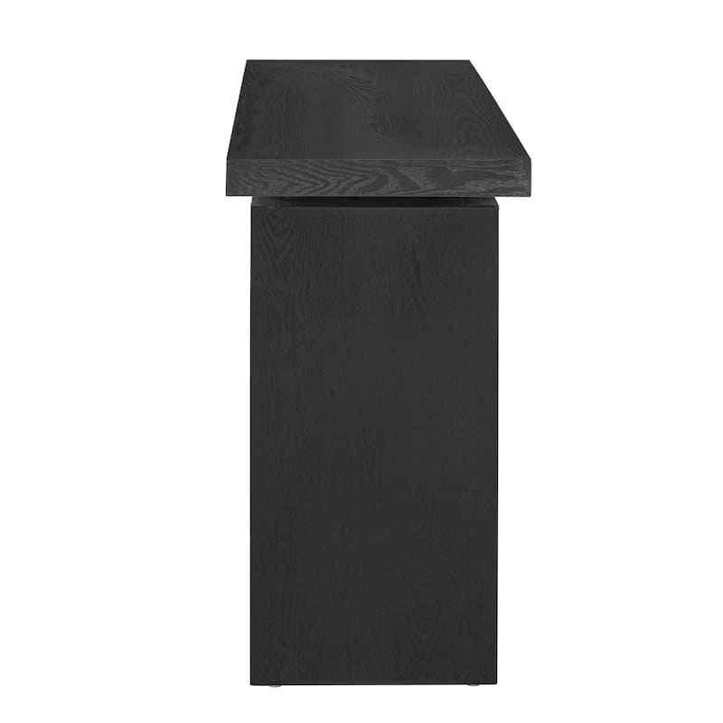 Entryway Console Table, Solid Geometry Accent Sofa Table Behind