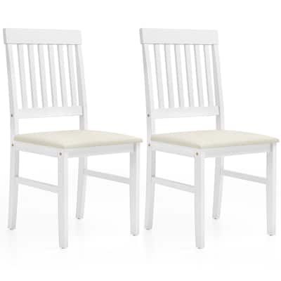 Rubber Wood Dining Chairs Set of 2