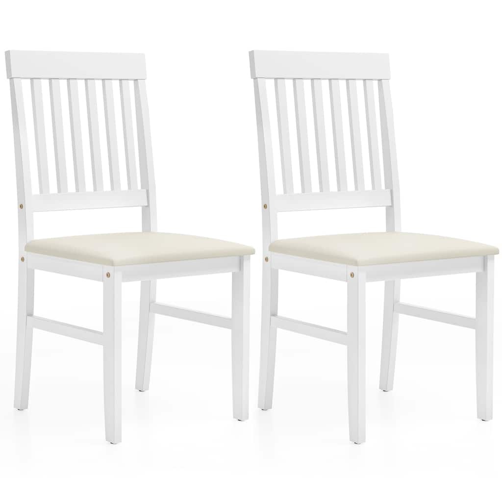 Rubber Wood Dining Chairs Set of 2