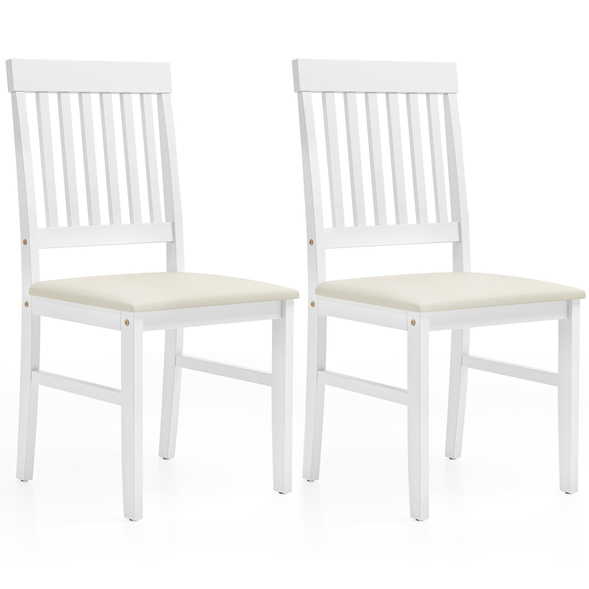 Rubber Wood Dining Chairs Set of 2