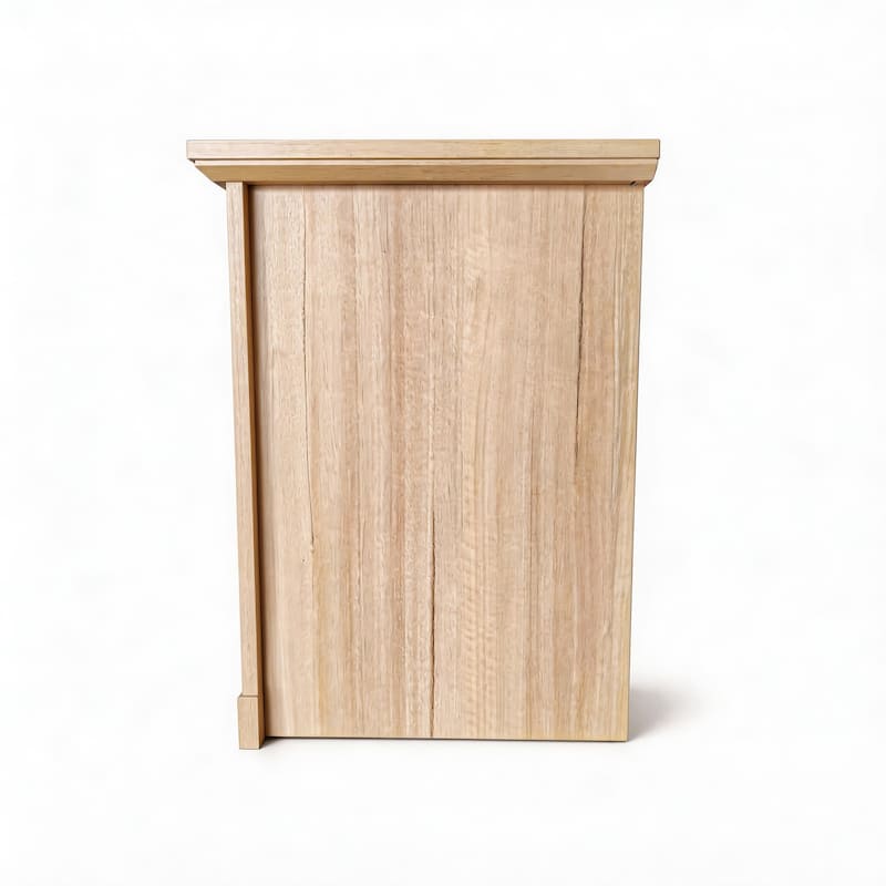 Rustic Natural Nightstands with Open Shelf and 2 Drawers