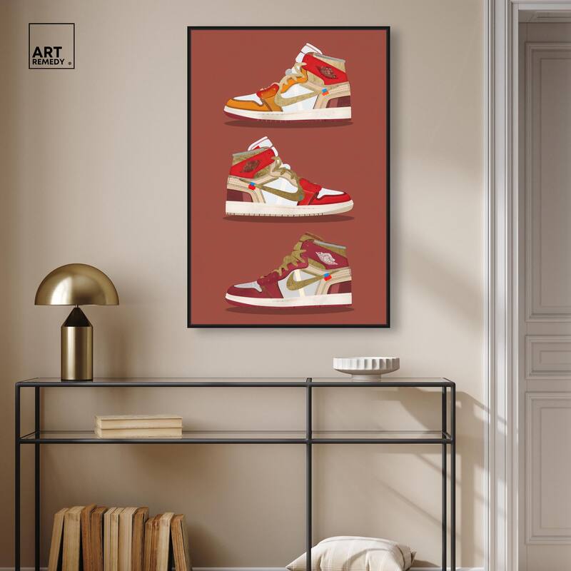 Sneaker Lineup Red Canvas by Art Remedy