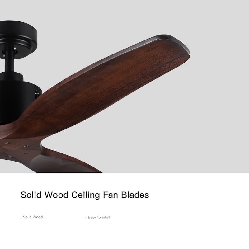 52 Antique Brown Ceiling Fan without Light with Remote Control - Antique brown