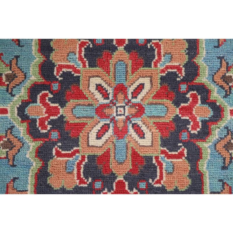 Hand Knotted Oriental 100% Wool Carpet Traditional Geometric Red Kazak Area Rug - 9' 10'' X 6' 5''
