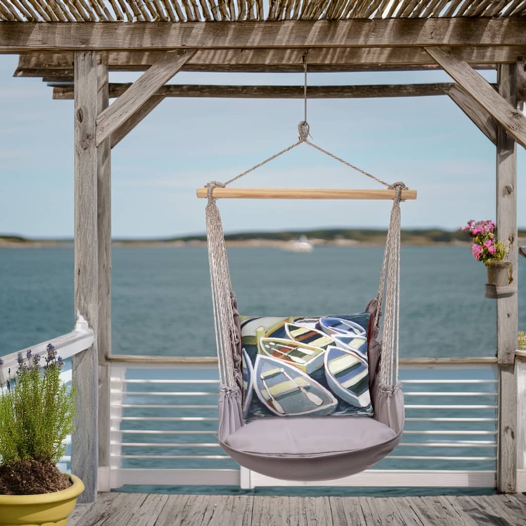 Magnolia Casual Swing Set 4 piece - Gray Solid w/ Boats