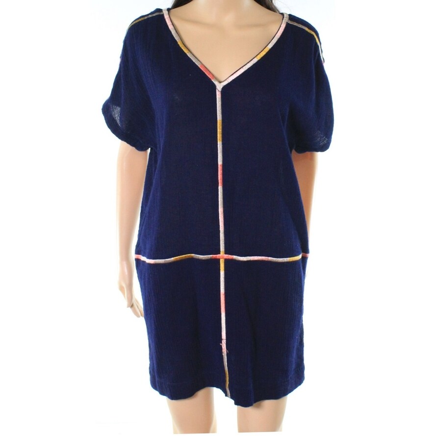 madewell navy blue dress