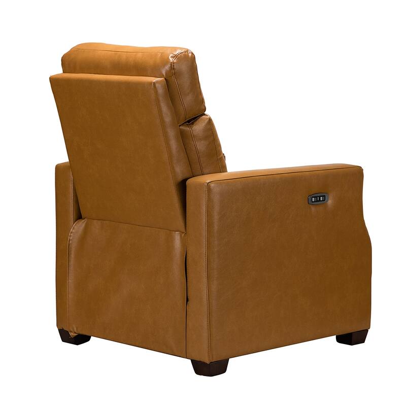 Alina 31.50" Wide Genuine Leather Power Recliner with USB Port