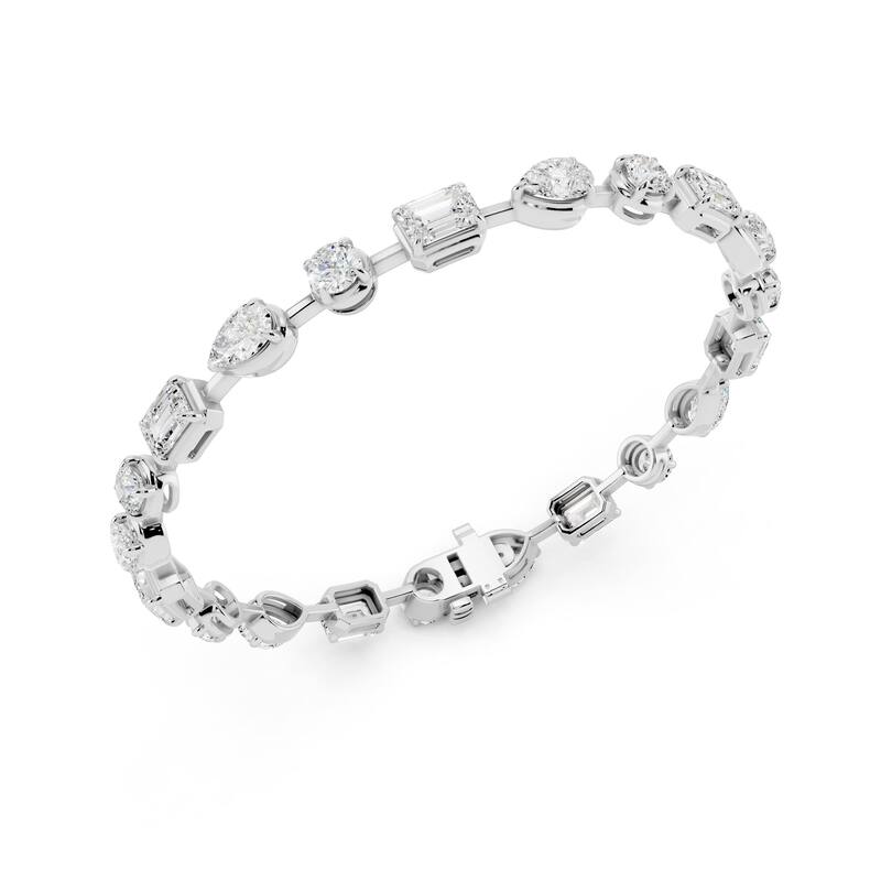 Auriya 14K Gold Lab Grown Diamond Fashion Tennis Bracelet 5 3/4 ct. tw. (E-F VS)