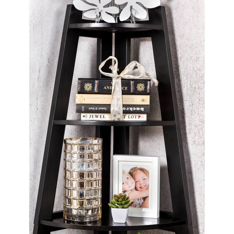 Kiki Transitional 5-Tier Corner Ladder Display Bookshelf by Furniture of America