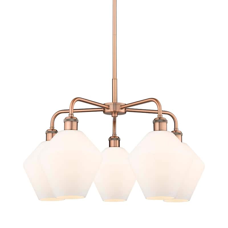 Innovations Lighting 516-5CR-17-26 Cindyrella Chandelier Cindyrella 5 - Antique Copper / Cased Matte White