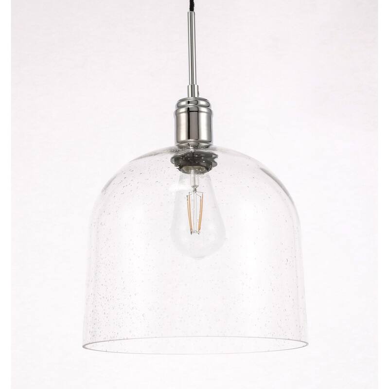 Candie 10-Inch 1-Light Clear Glass Pendant