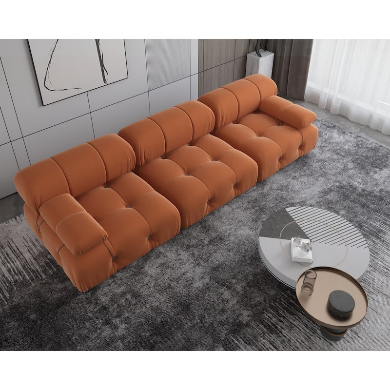 Modern Square Modular 3 Seats Sofa