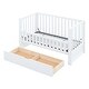 preview thumbnail 28 of 49, Toddler Bed Crib with Guardrail & Drawers & 3 Height Options