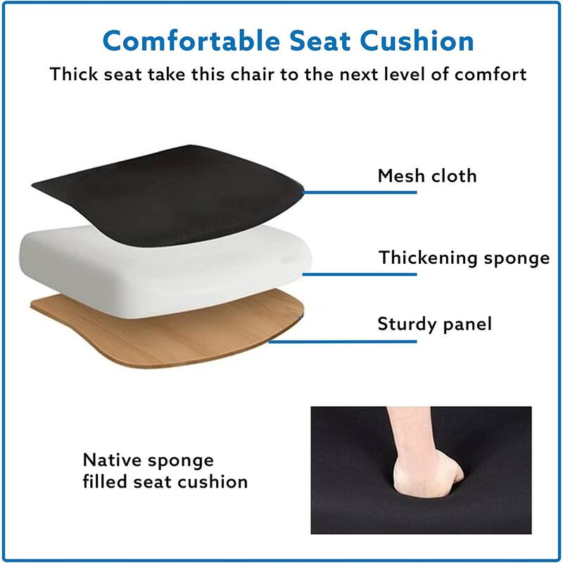 Adjustable Office Chair with Headrest Ergonomic Desk Chair High Back Mesh Office Chairs with Lumbar Support with Wheels