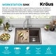 preview thumbnail 74 of 146, KRAUS Bellucci Workstation Topmount Drop-in Granite Kitchen Sink