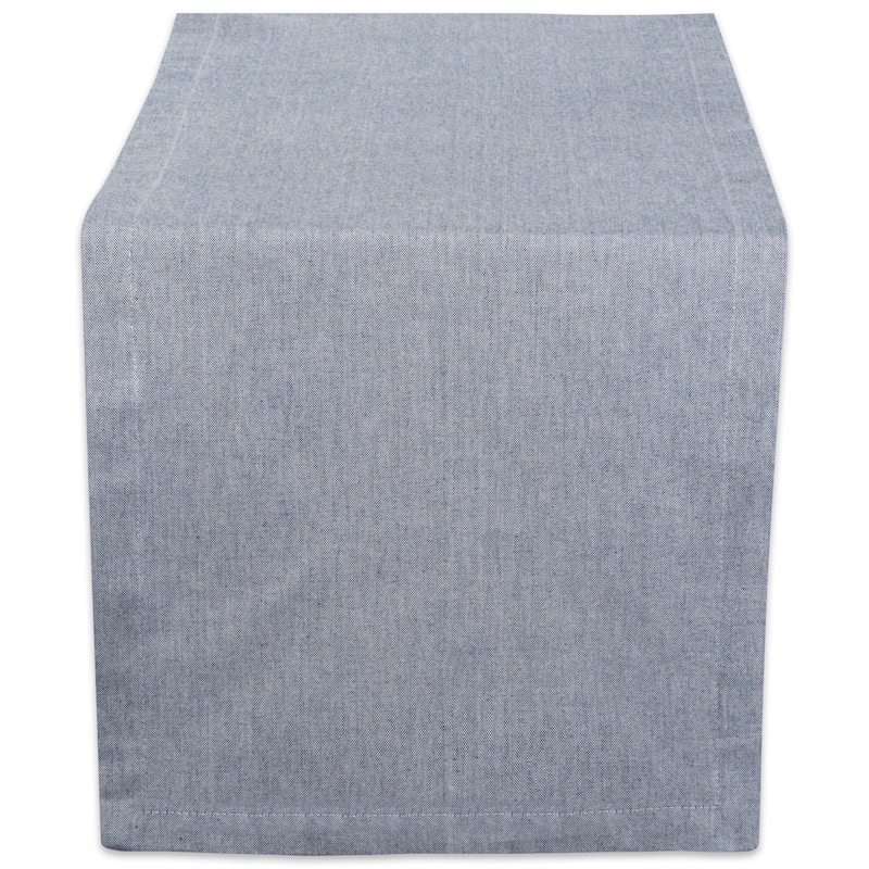 Design Imports Solid Chambray Table Runner (0.25 inches high x 14 inches wide x 72 inches deep)