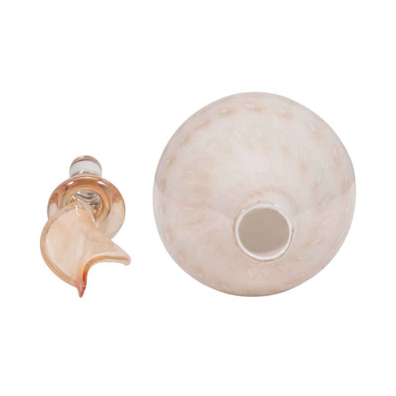 Sagebrook Home Meira Leaf Topper Glass Vase - Exquisite Design for Modern Homes - Durable & Elegant Decor