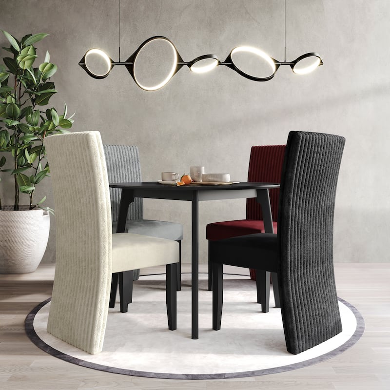 CraftPorch Corduroy Mid-Century Modern 5 Piece Dining Set